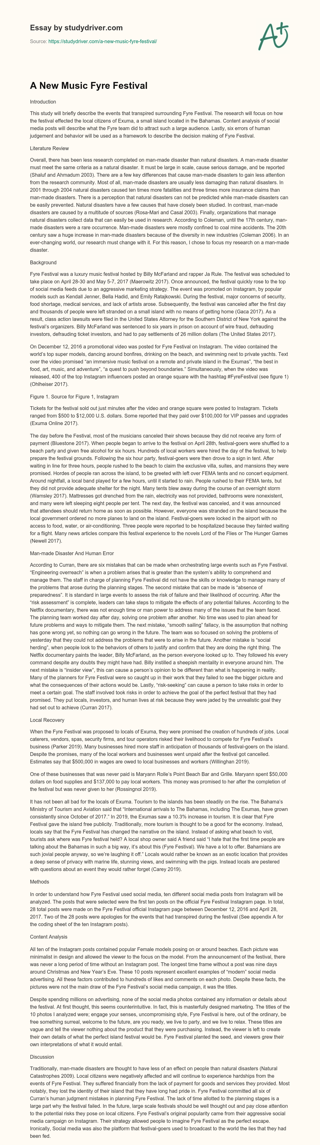 A New Music Fyre Festival essay