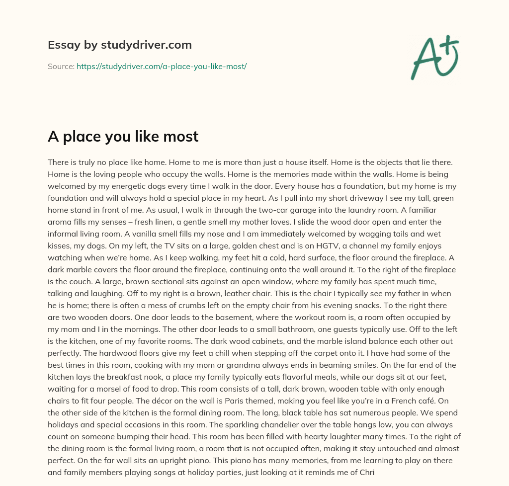 A Place you Like most essay