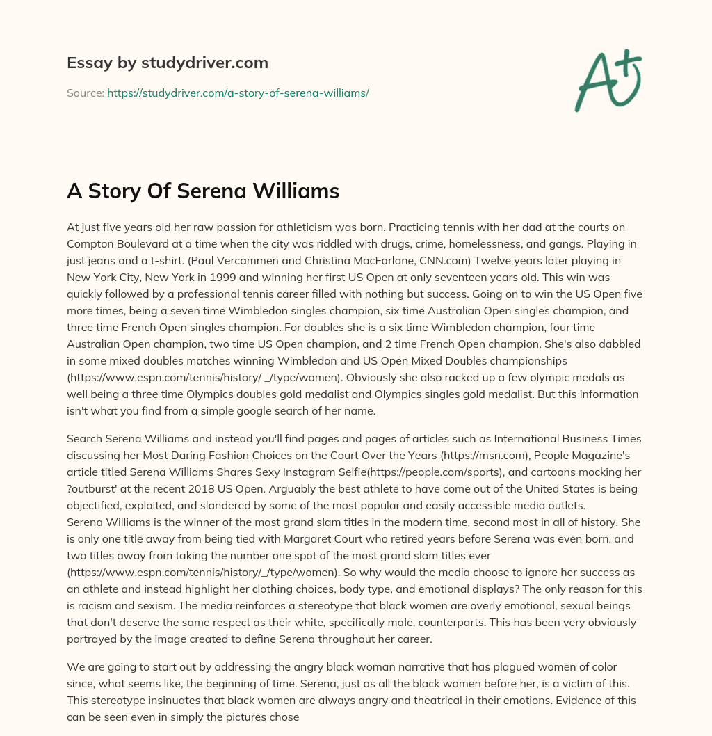 a-story-of-serena-williams-free-essay-example-studydriver