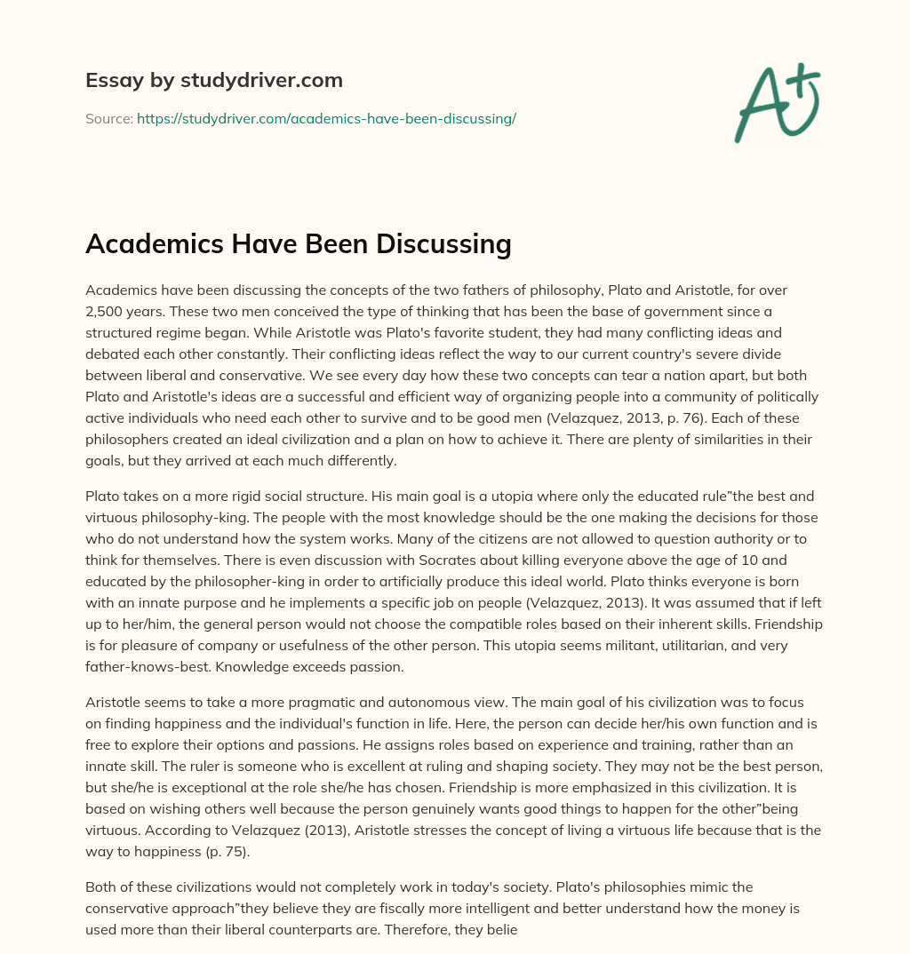 Academics have been Discussing essay