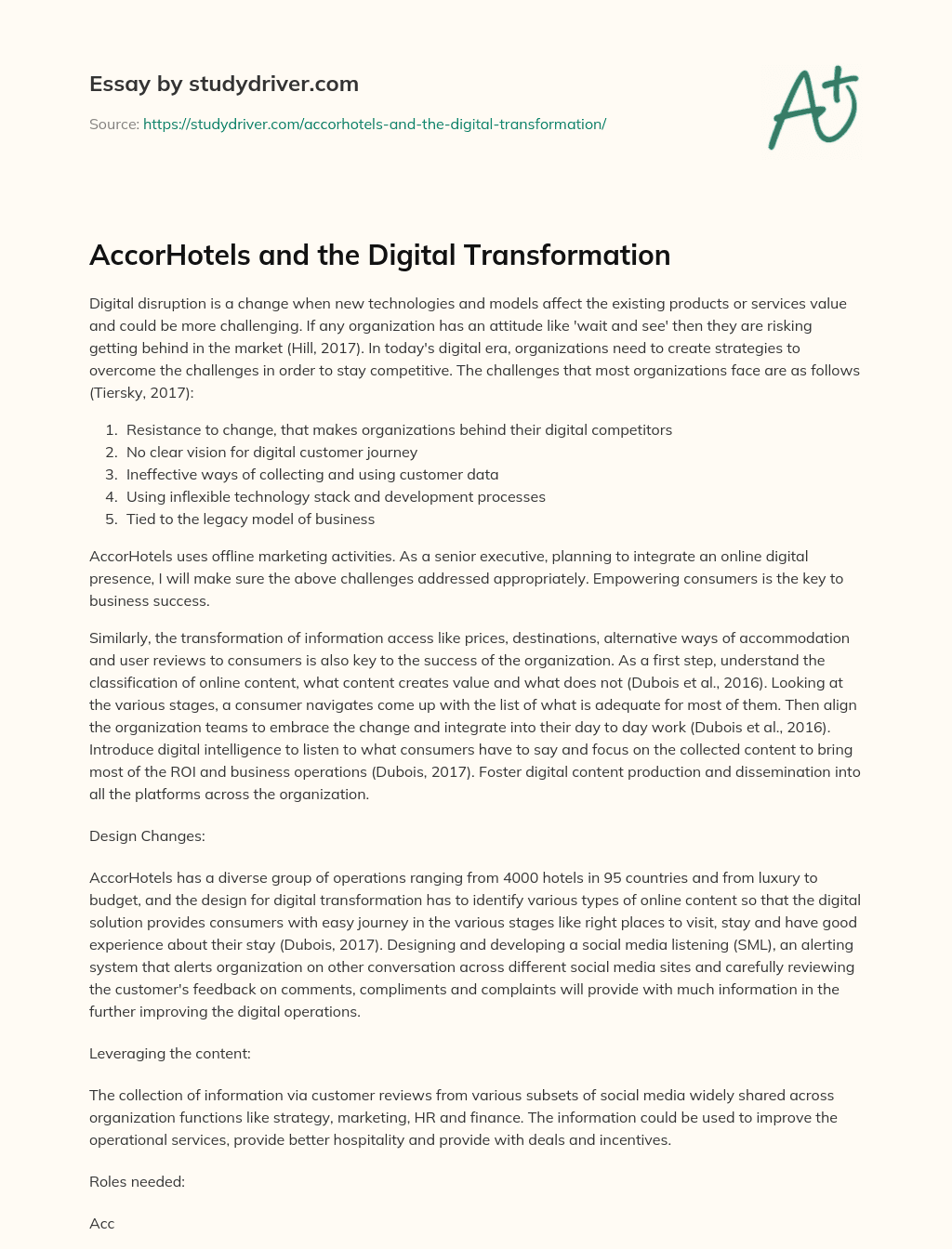 digital transformation essay in english
