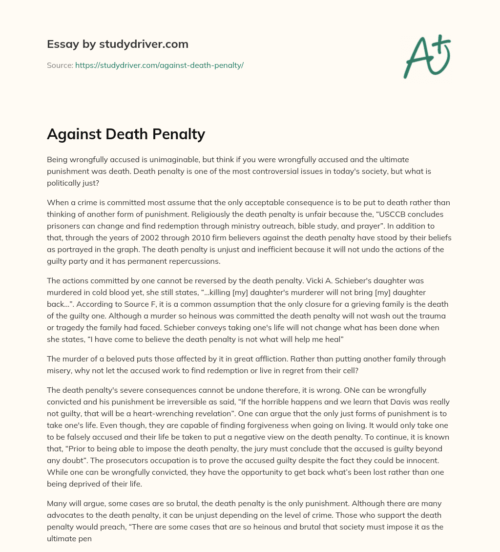 death penalty essay for and against