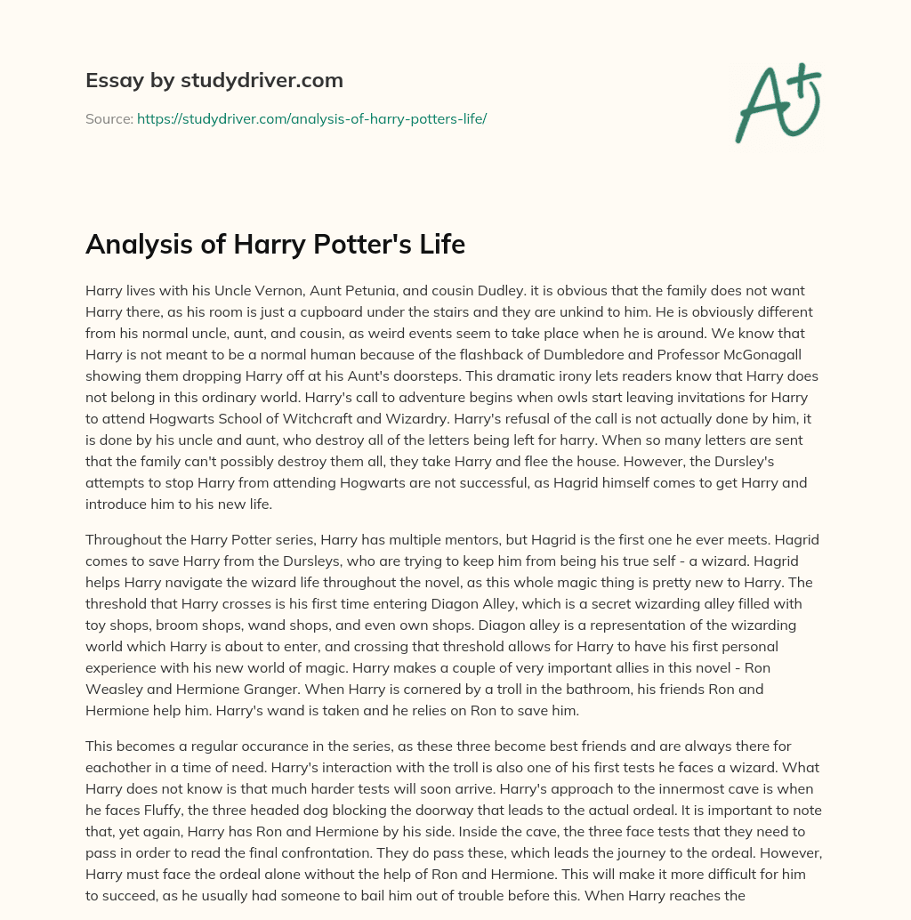 harry potter analytical essay