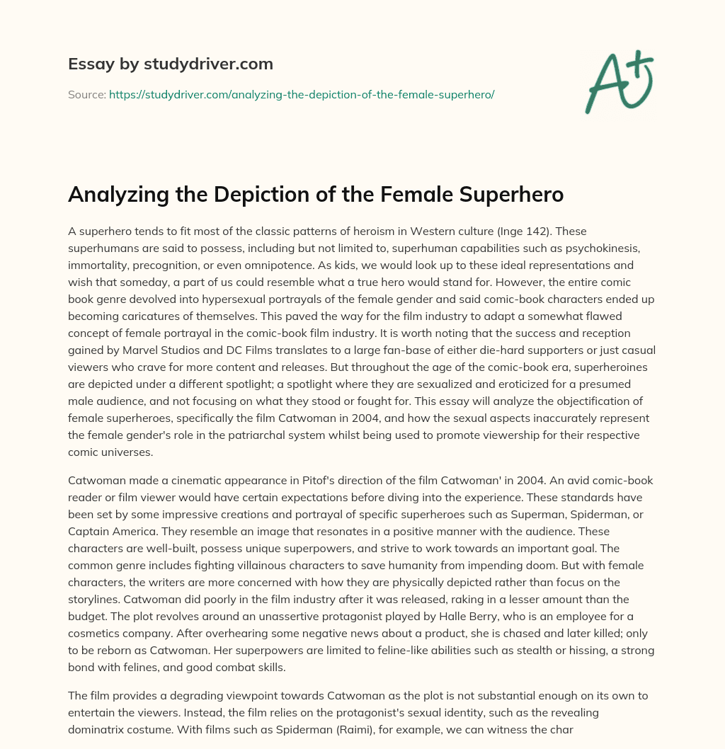 Analyzing the Depiction of the Female Superhero essay