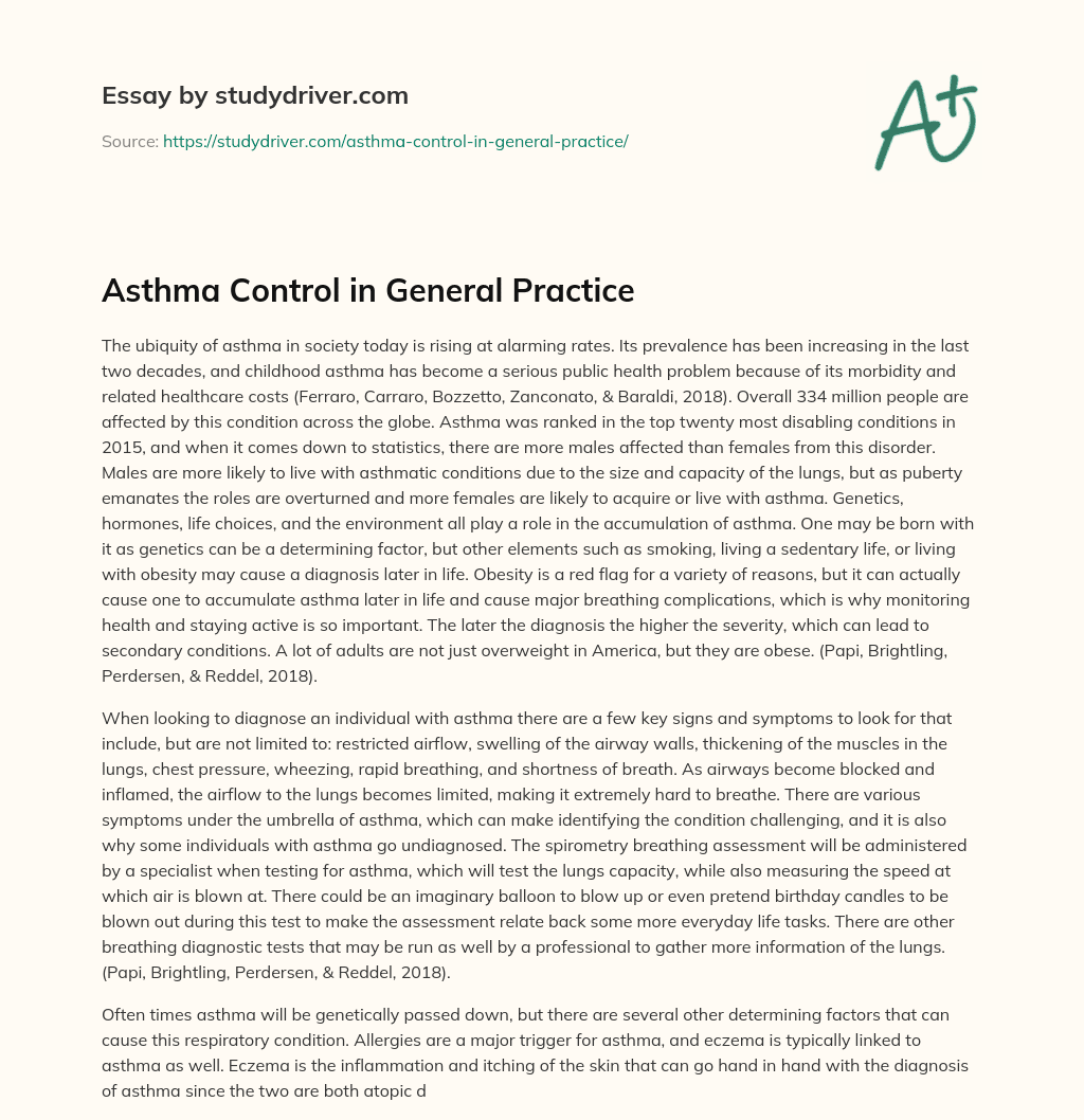 Asthma Control in General Practice essay