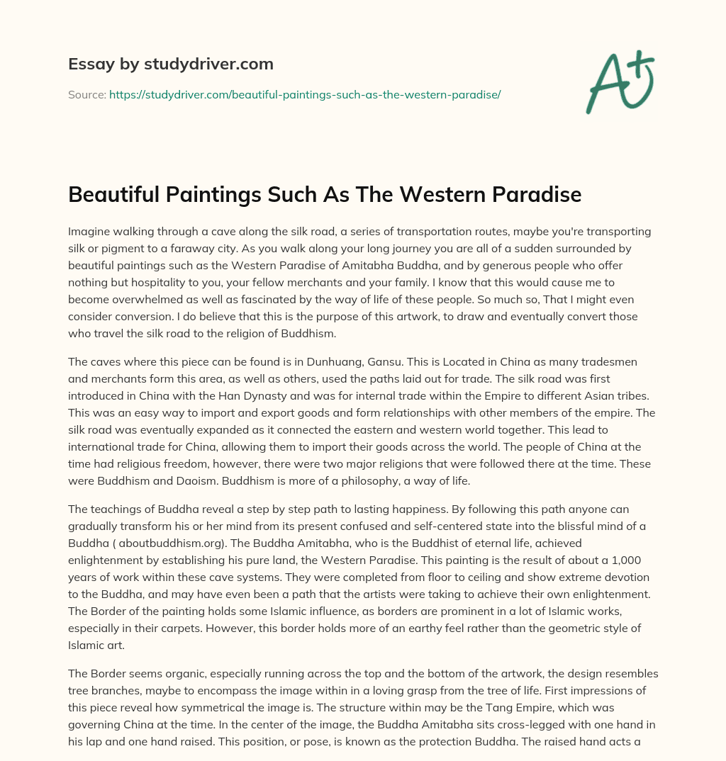 Beautiful Paintings such as the Western Paradise essay