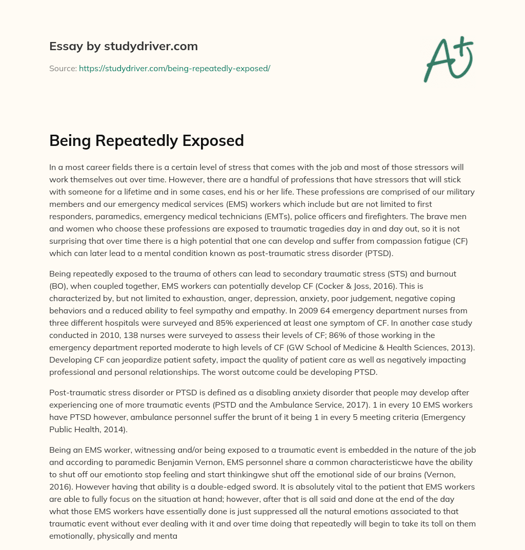 Being Repeatedly Exposed essay