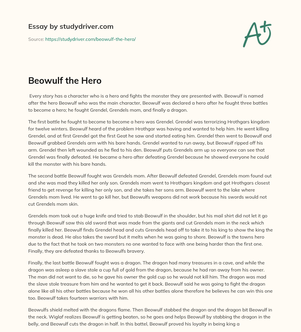 Beowulf the Hero essay