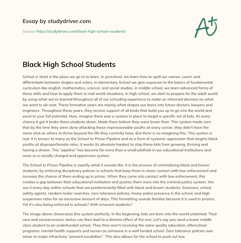 Black High School Students essay