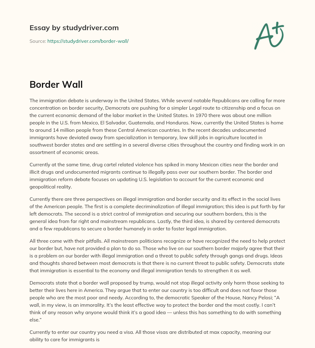 Border Wall essay