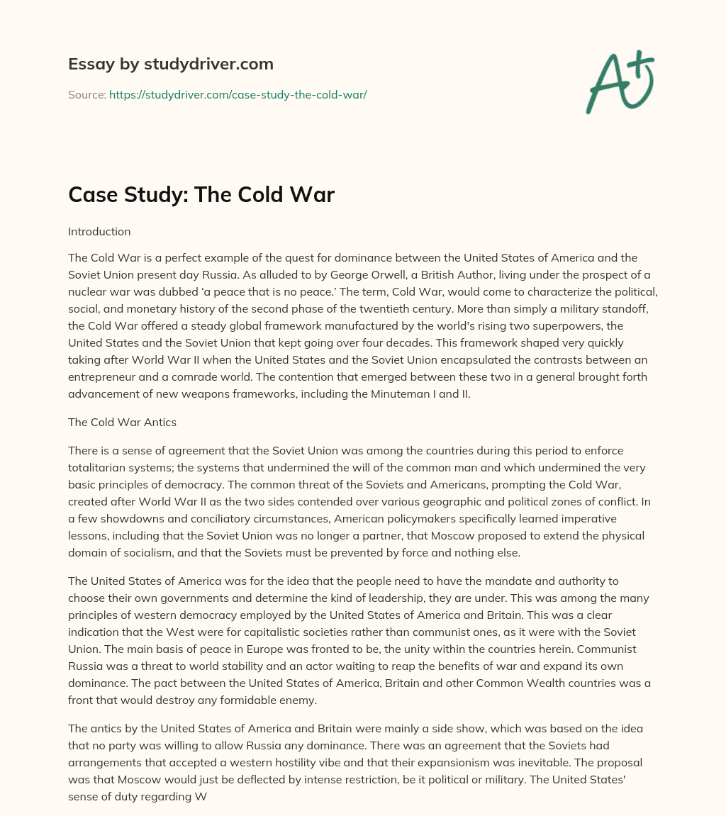 extension of the cold war case study vietnam essay