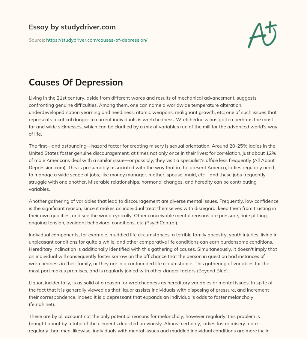 Causes of Depression essay