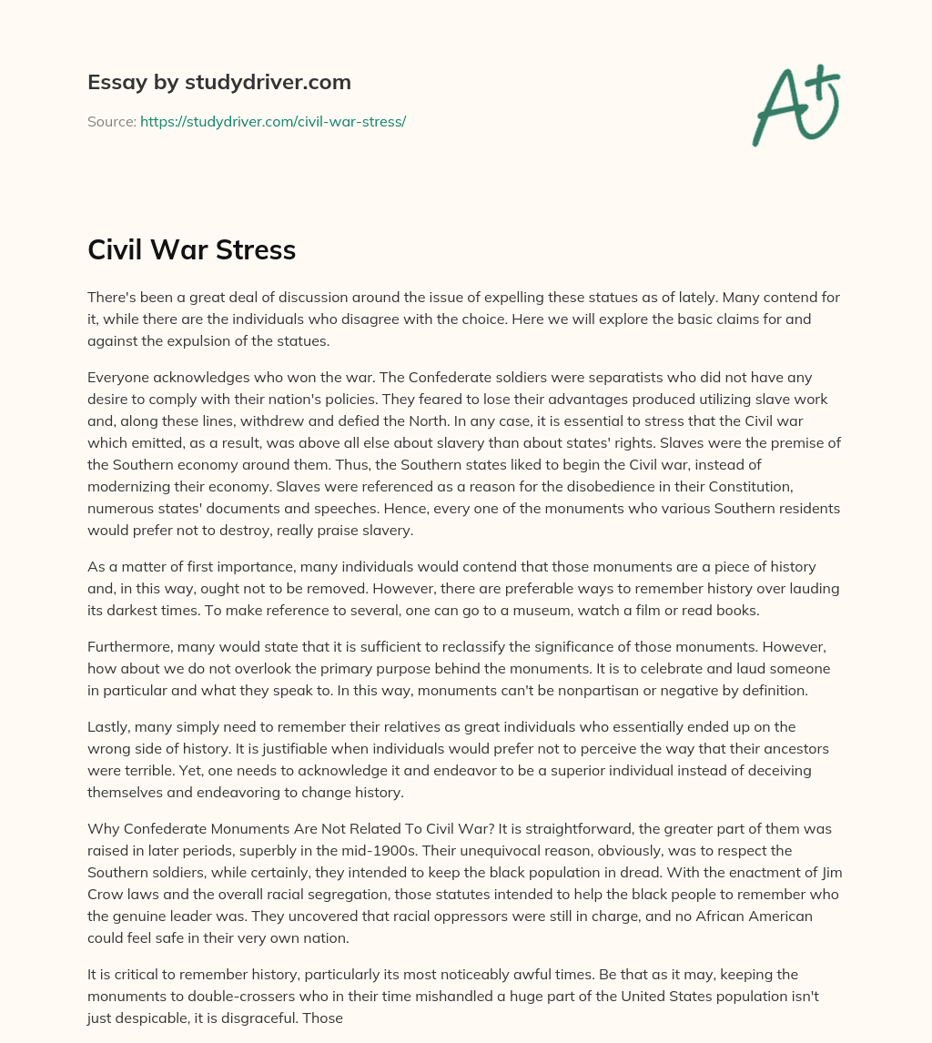 Civil War Stress essay