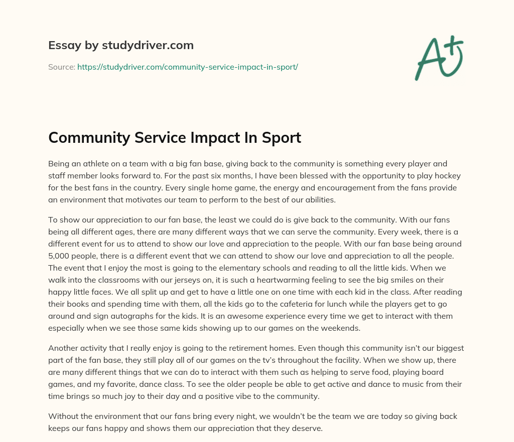 community-service-impact-in-sport-free-essay-example-studydriver