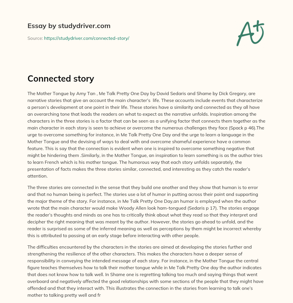 Connected Story essay