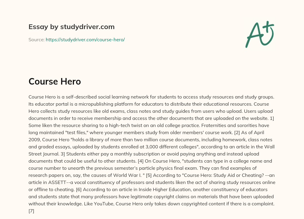 course hero write my essay