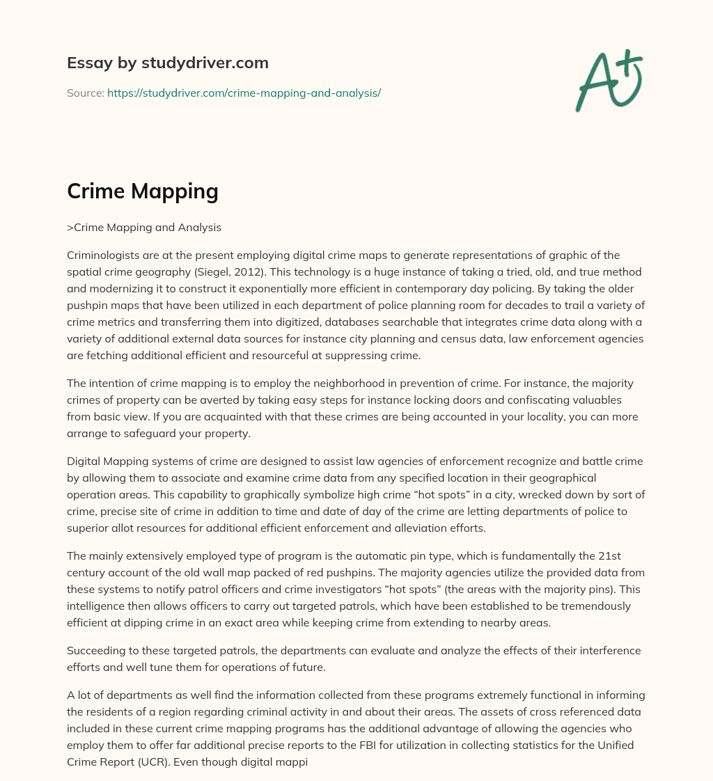 Crime Mapping essay