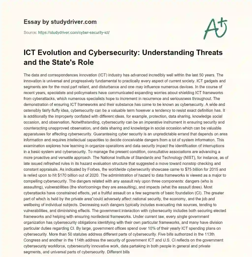 Cyber Security essay