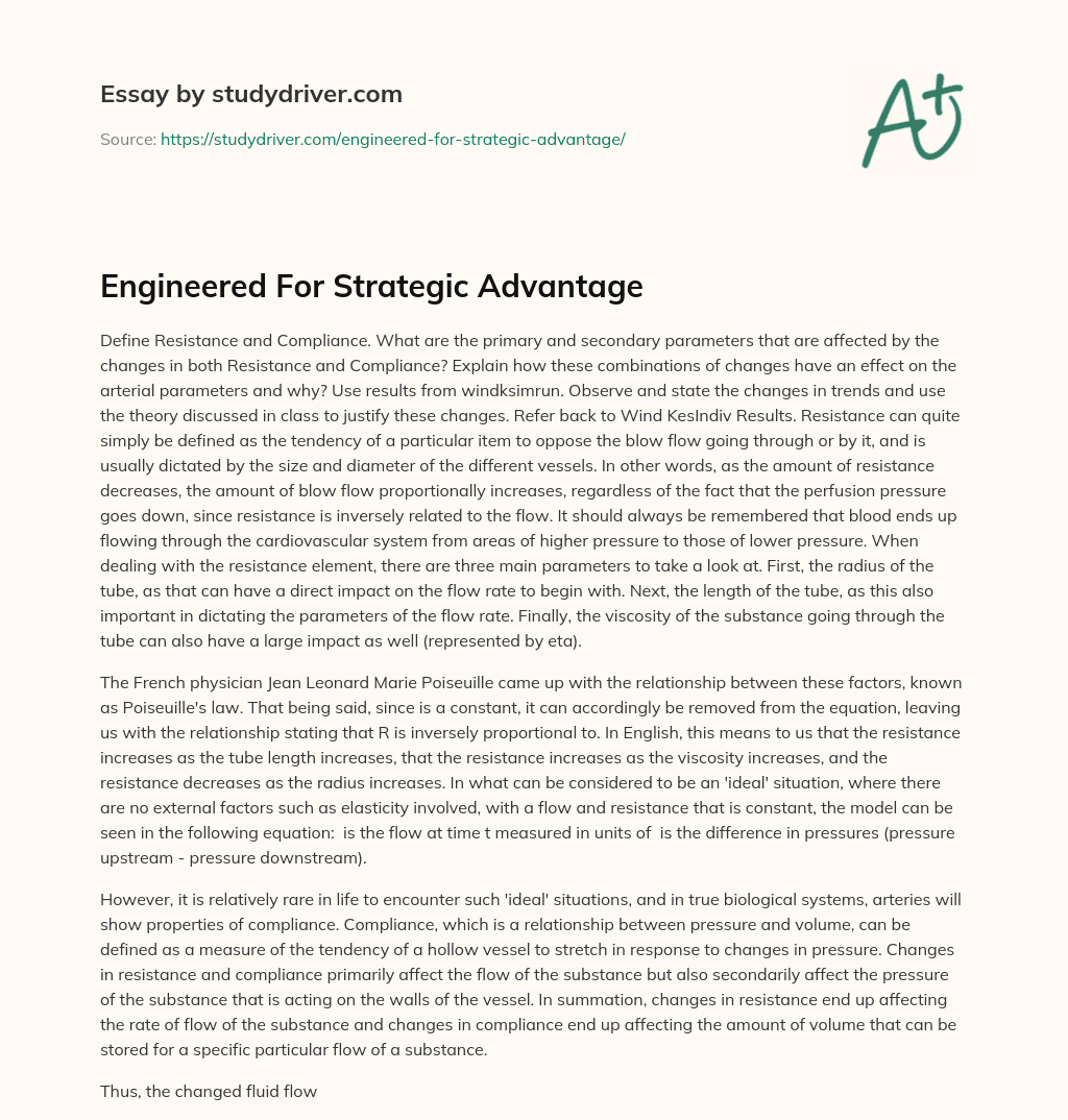 Engineered for Strategic Advantage essay