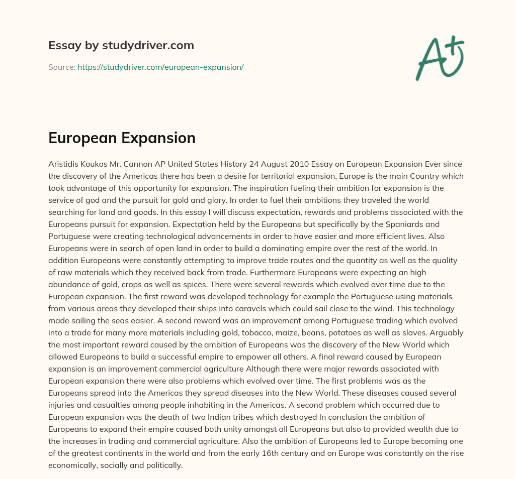European Expansion essay