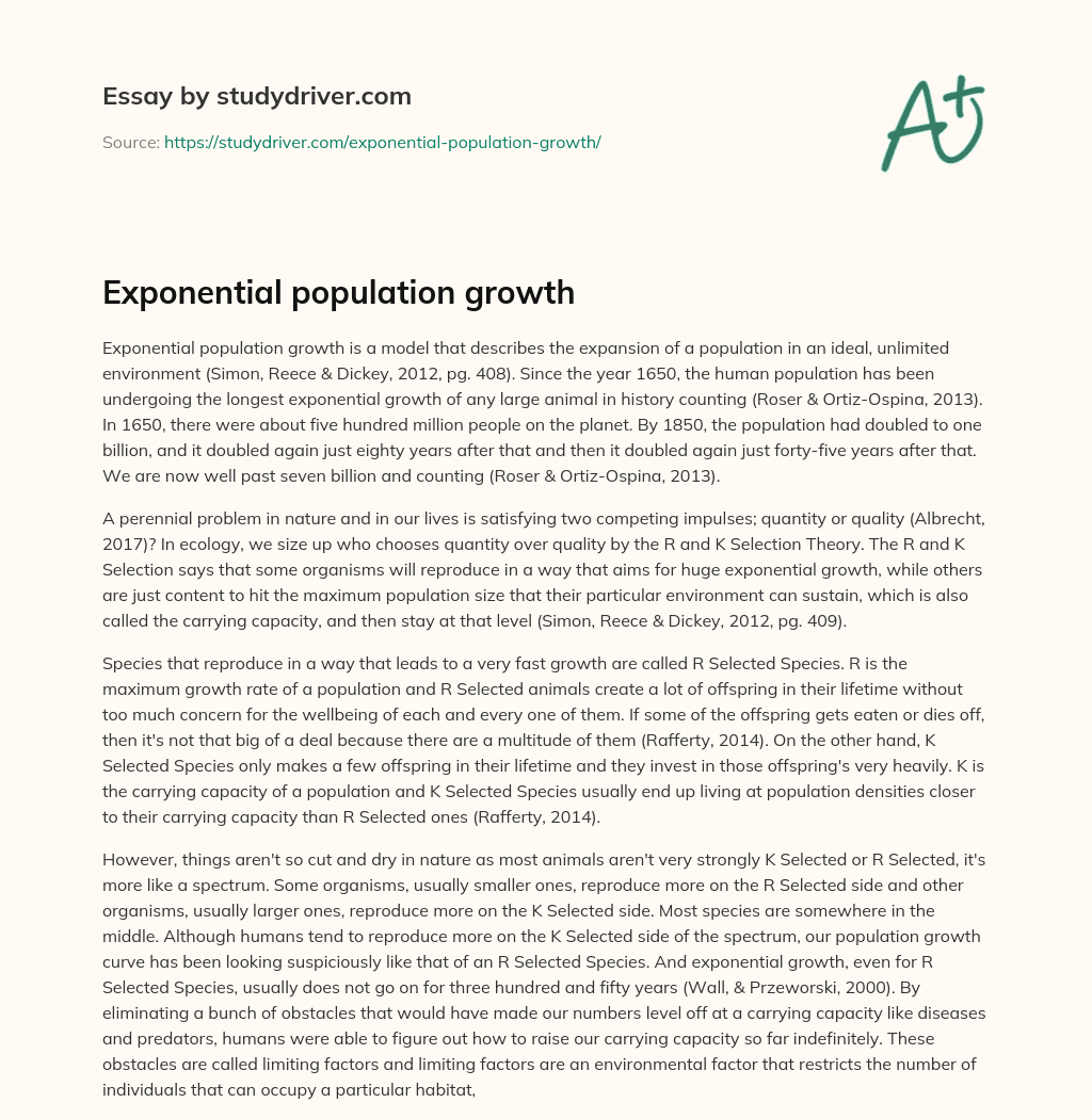 Exponential Population Growth essay
