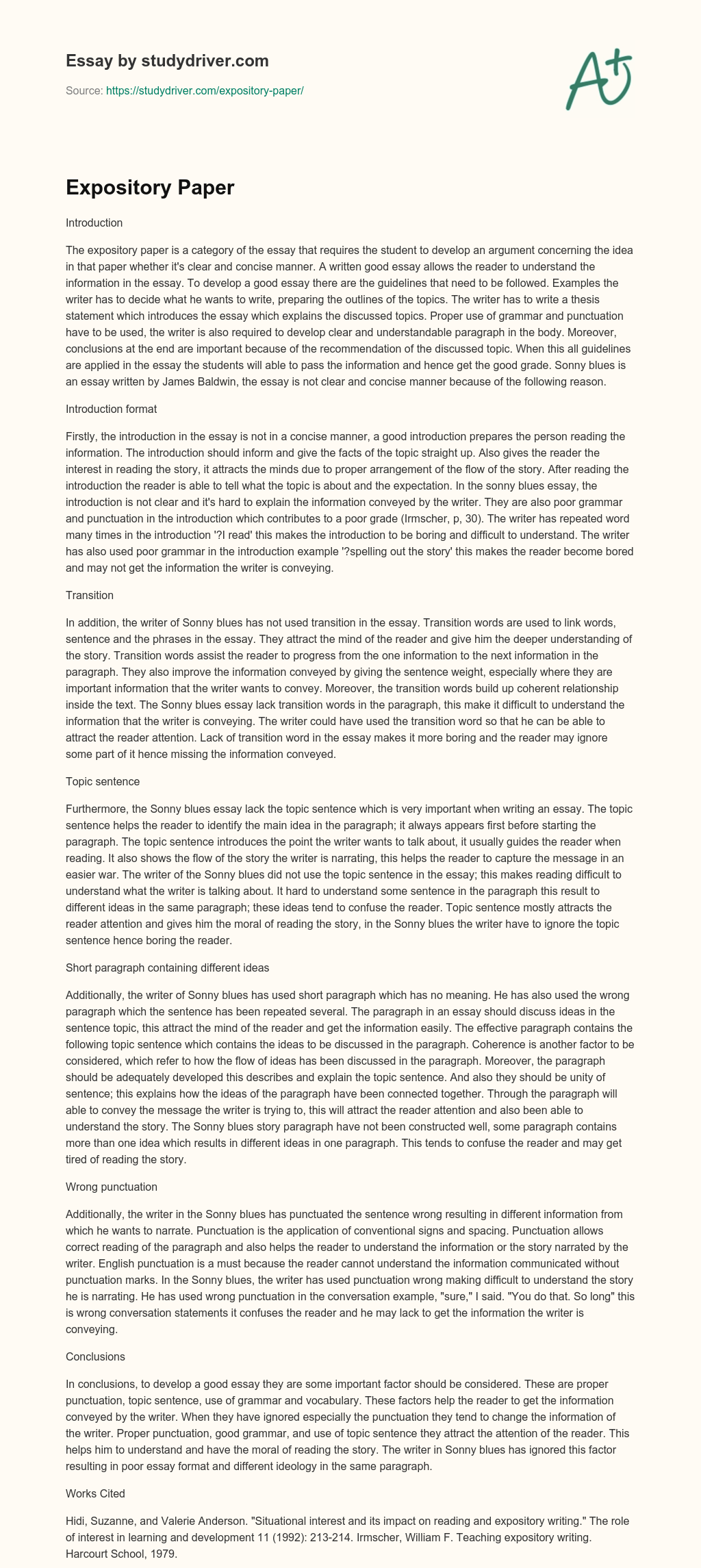 Expository Paper essay