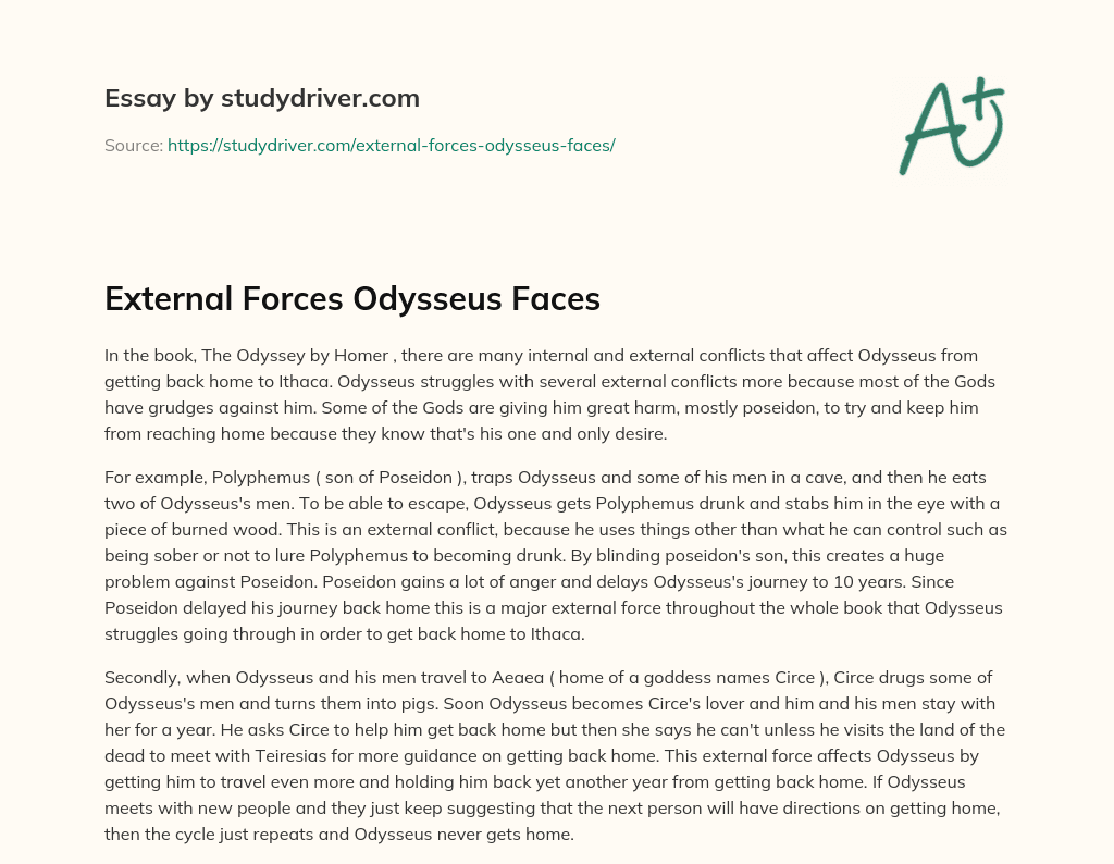 External Forces Odysseus Faces essay
