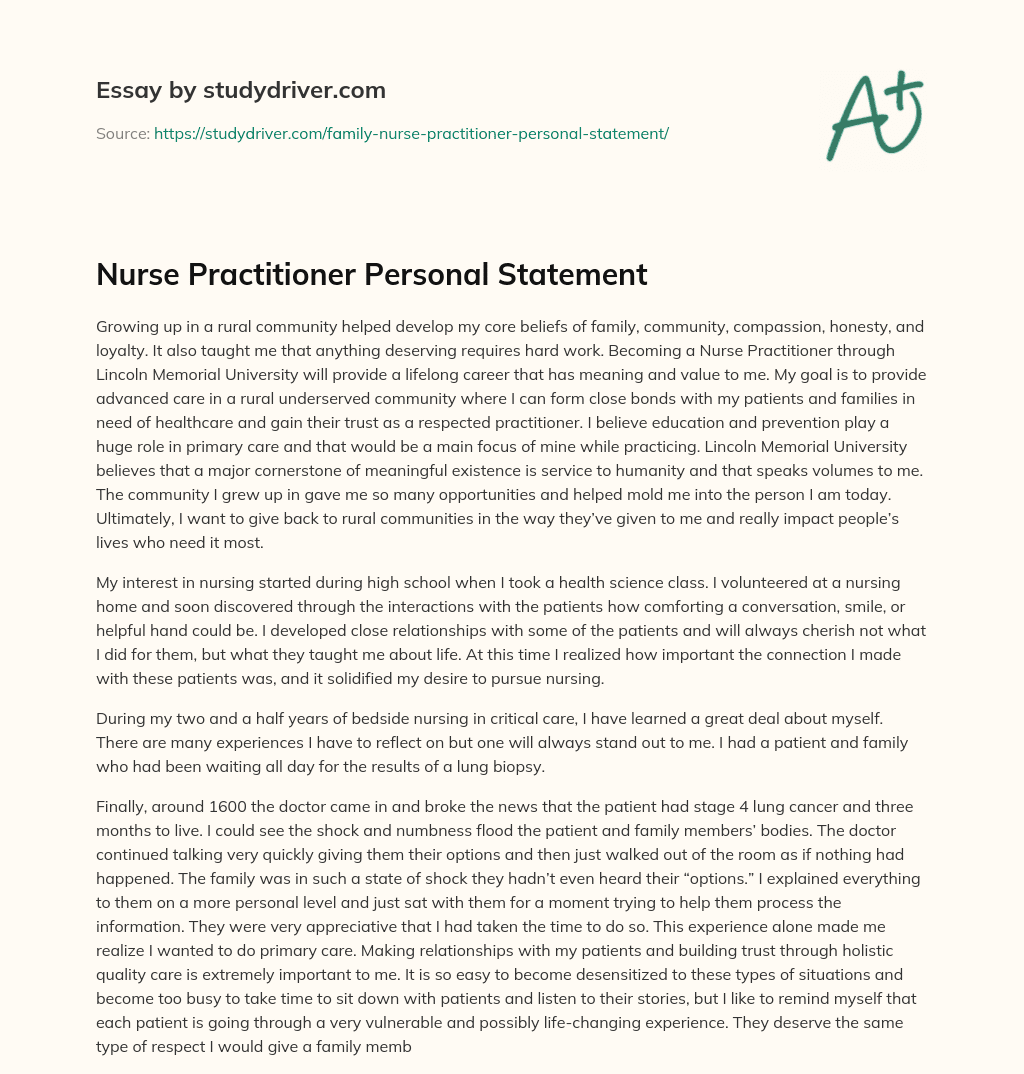 personal statement for care workers