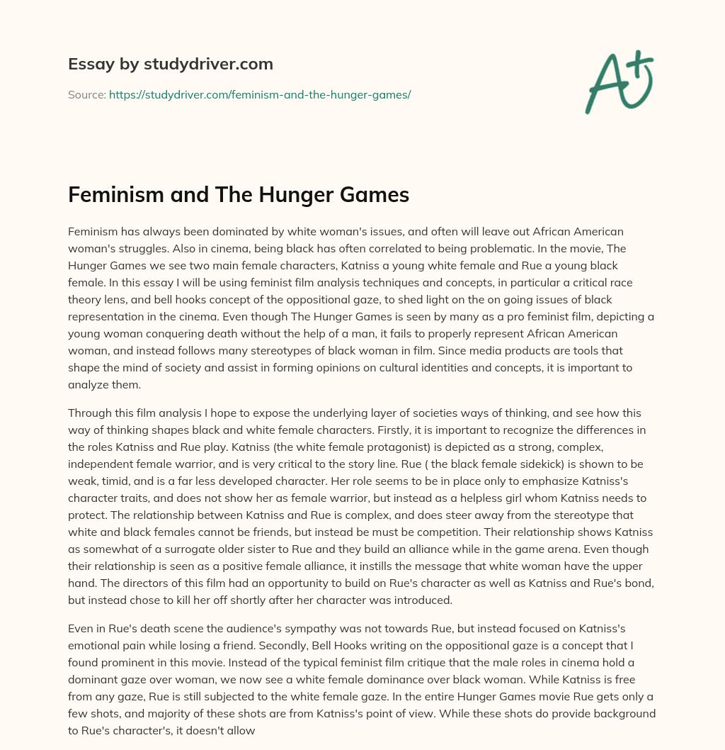 Feminism and the Hunger Games essay