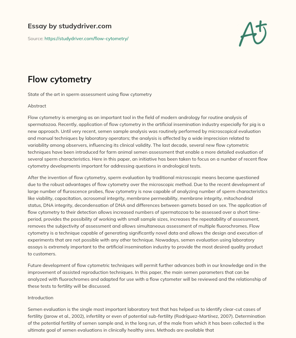 Flow Cytometry essay