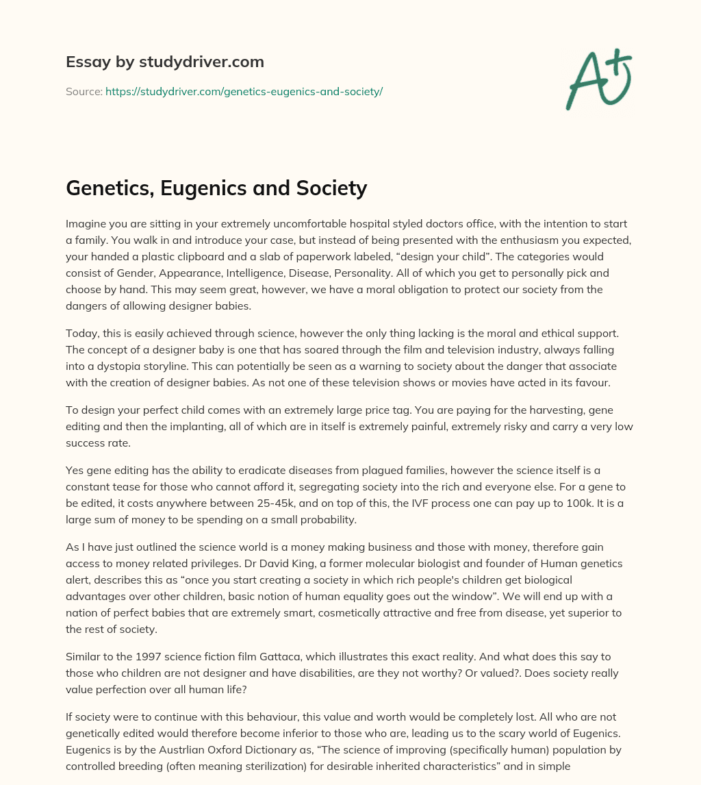 Genetics, Eugenics and Society essay