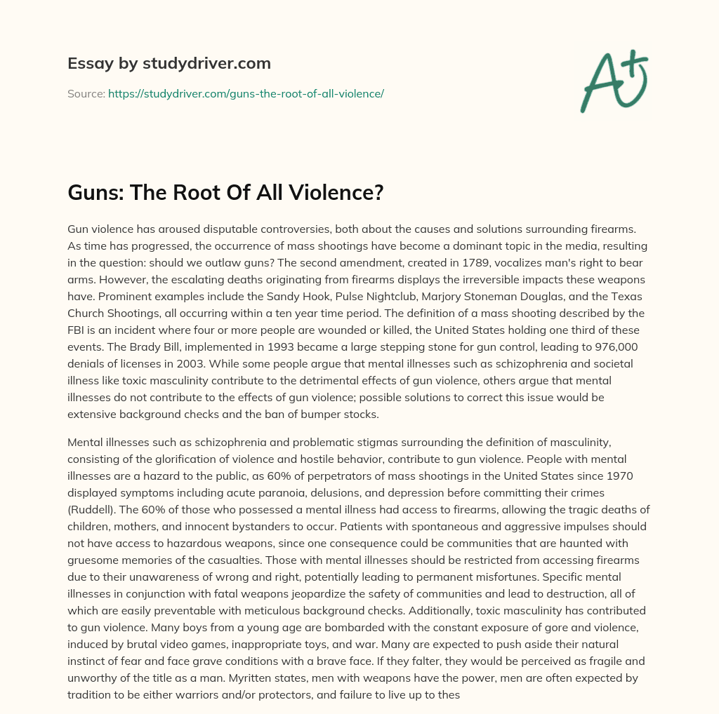 Guns: the Root of all Violence? essay