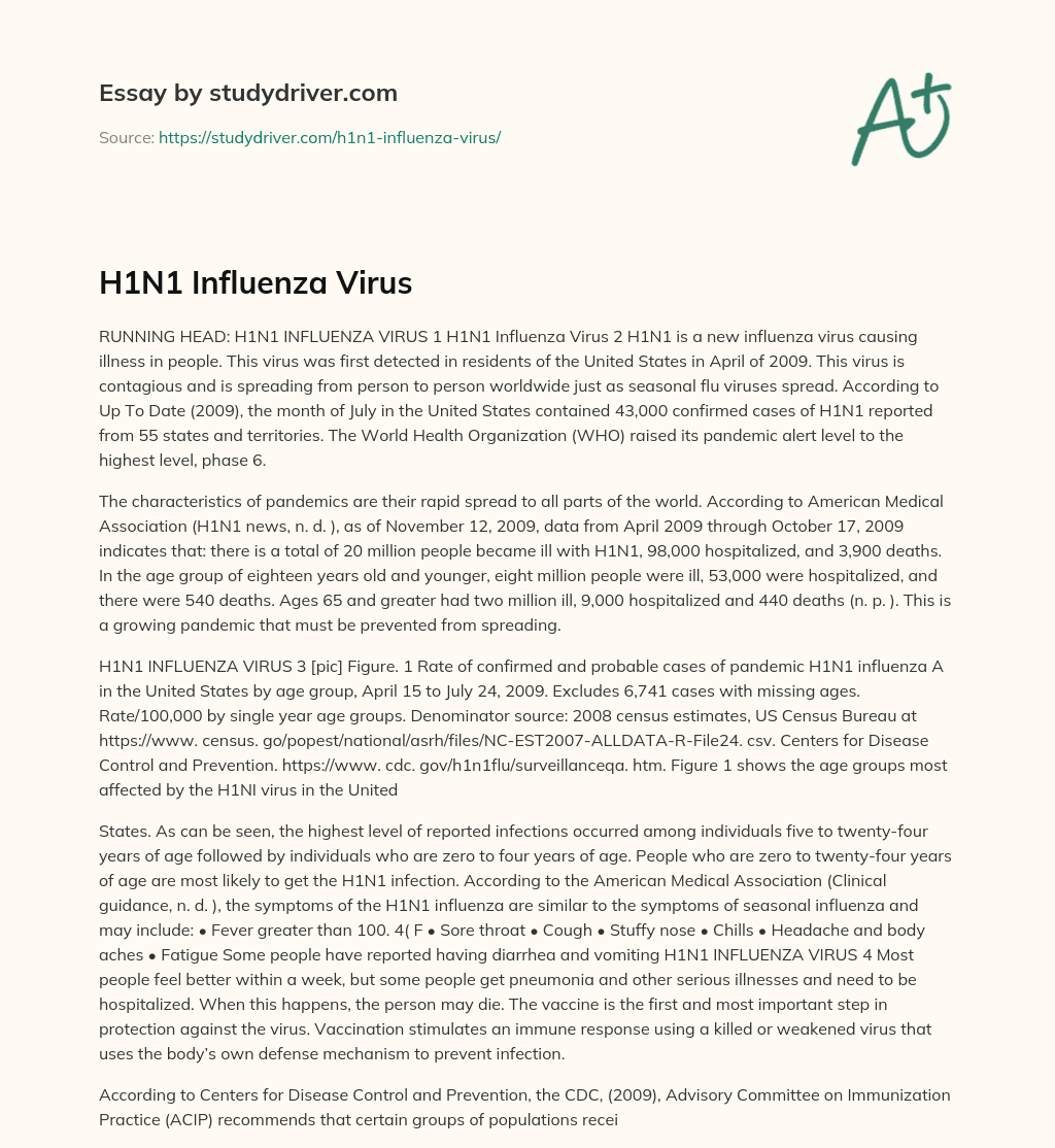 H1N1 Influenza Virus essay