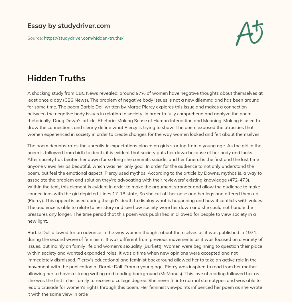 Hidden Truths essay