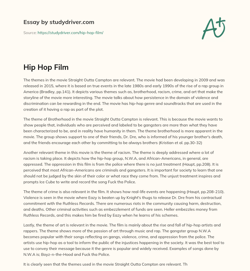 Hip Hop Film essay
