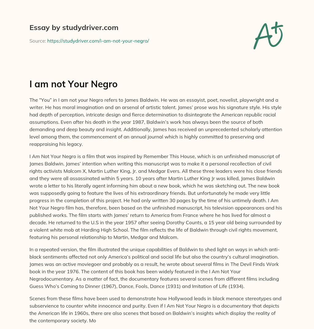 I am not your Negro essay