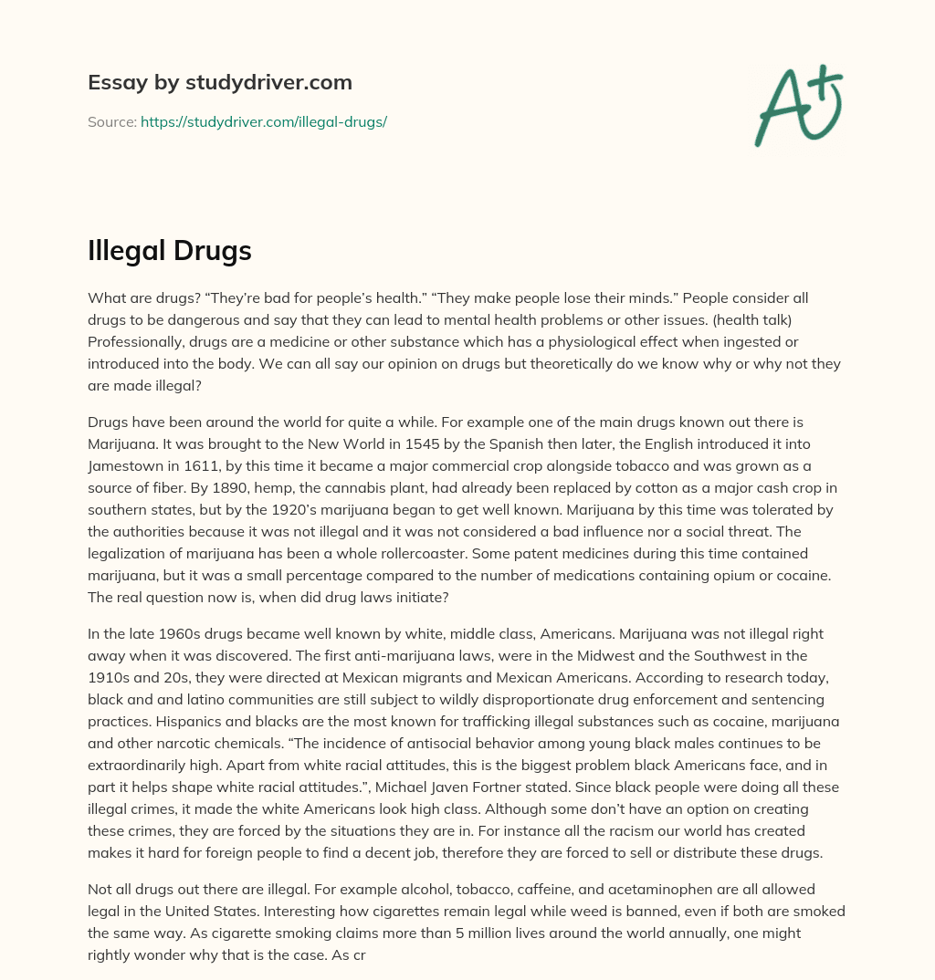 Illegal Drugs essay