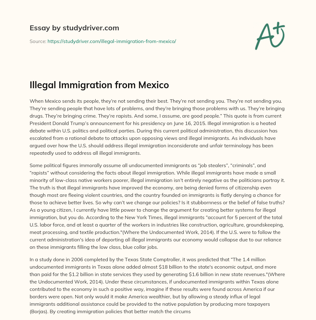 Illegal Immigration from Mexico essay