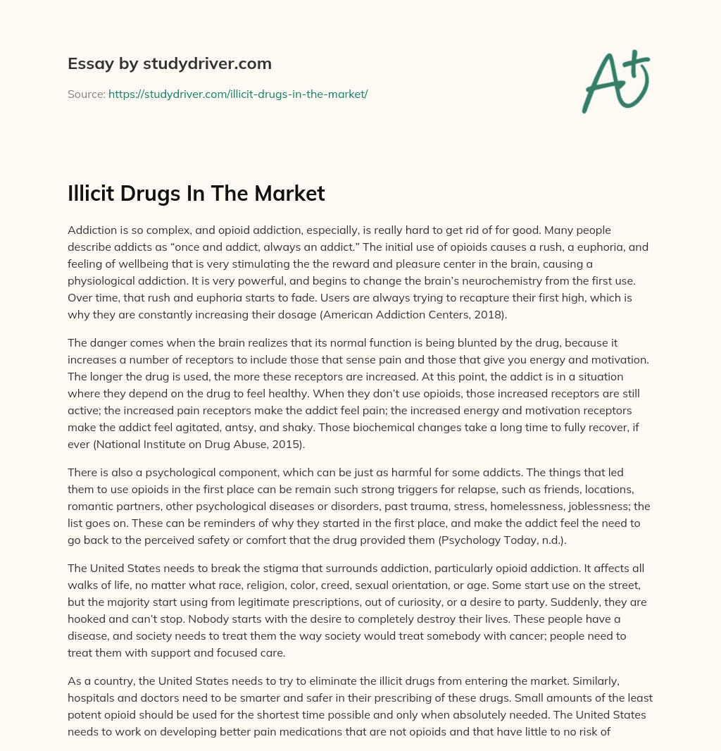 Illicit Drugs in the Market essay