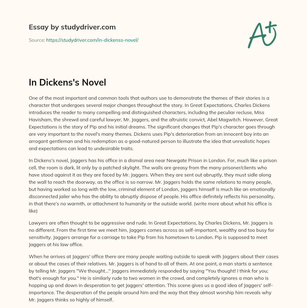 In Dickens’s Novel essay