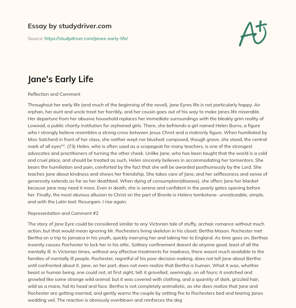 Jane’s Early Life essay