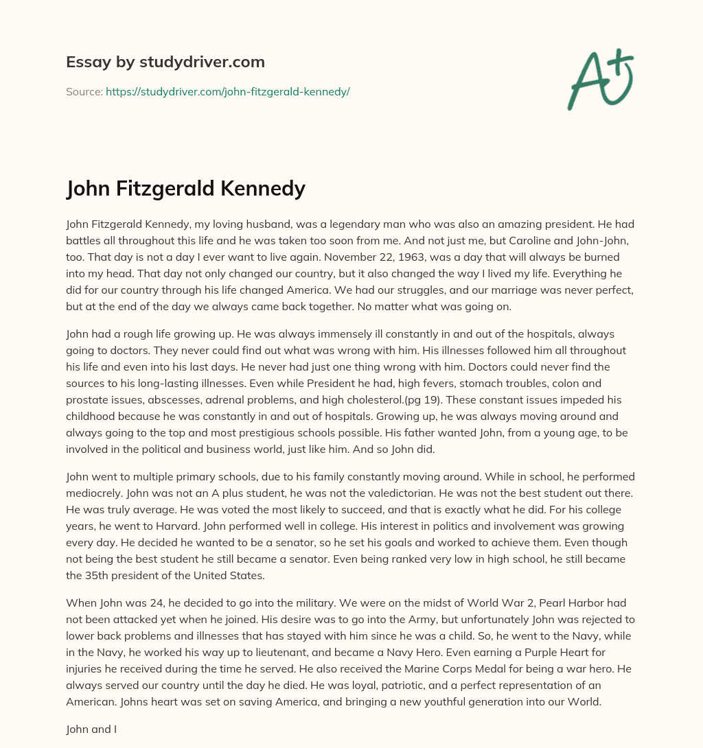 John Fitzgerald Kennedy essay