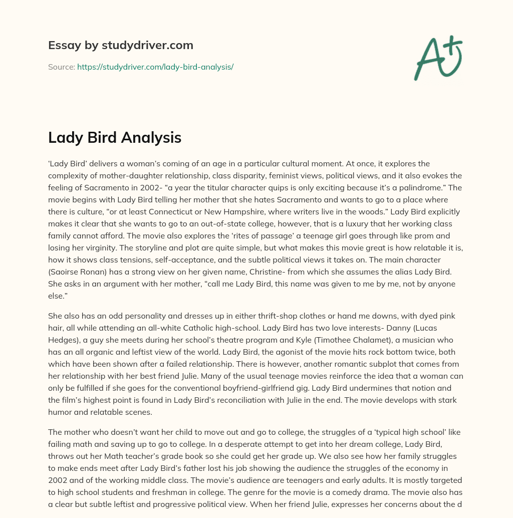 lady bird essay