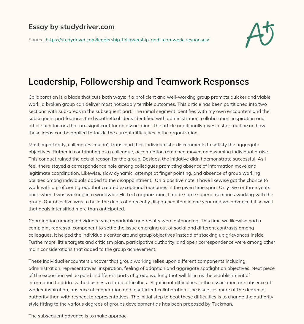 leadership followership case study