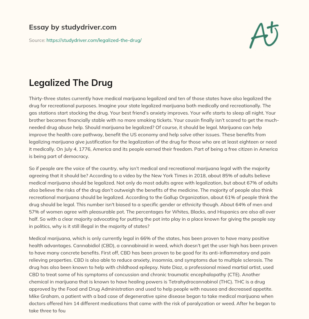 Legalized the Drug essay
