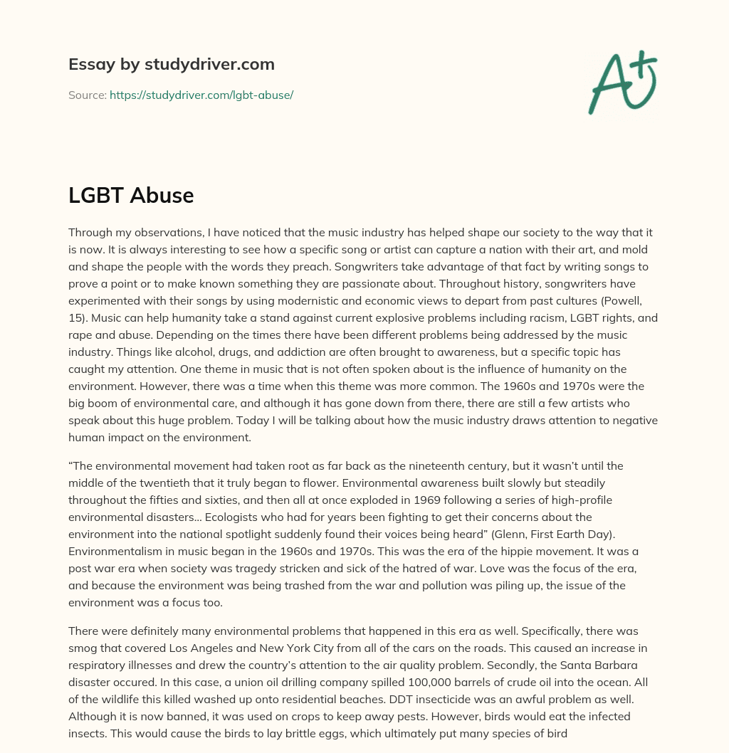 LGBT Abuse essay