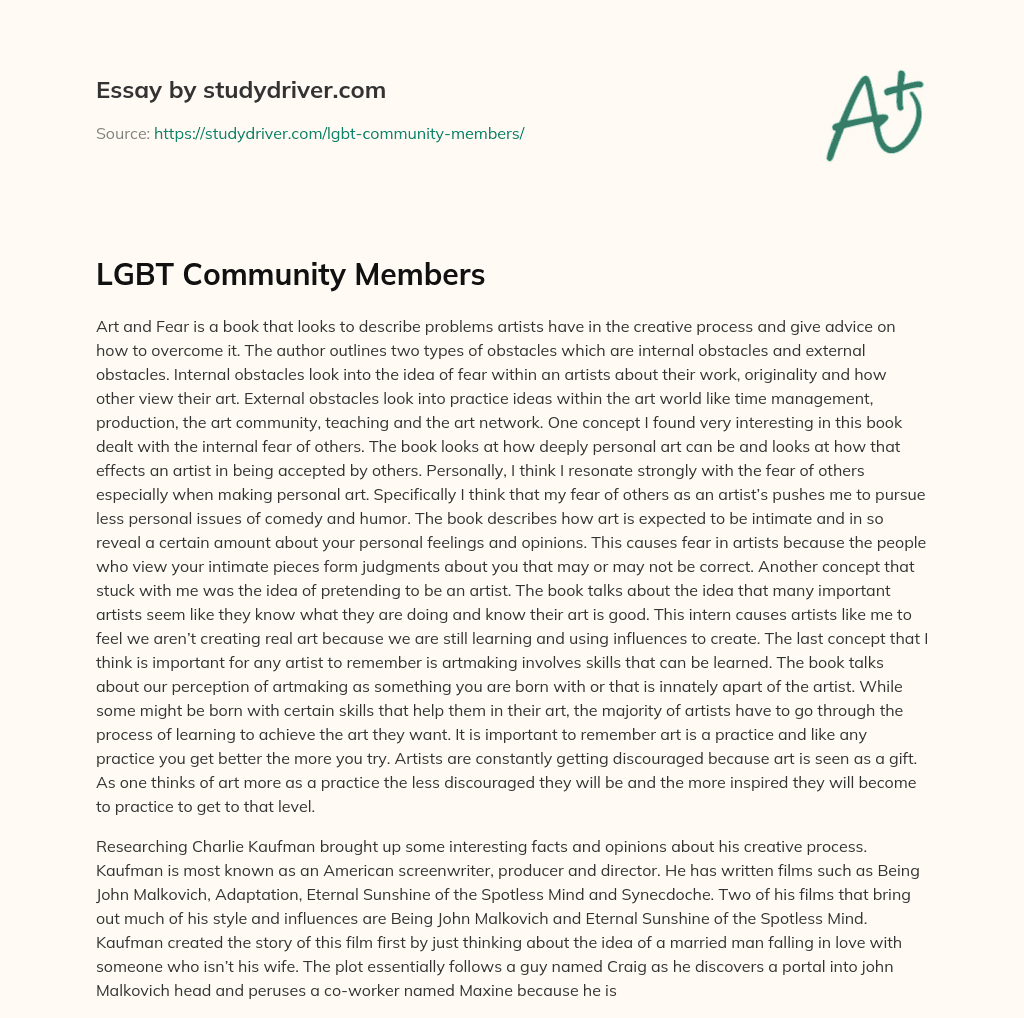 LGBT Community Members essay