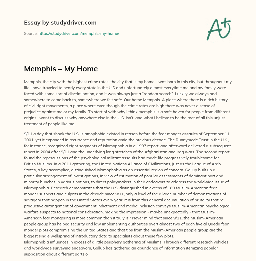 Memphis – my Home essay