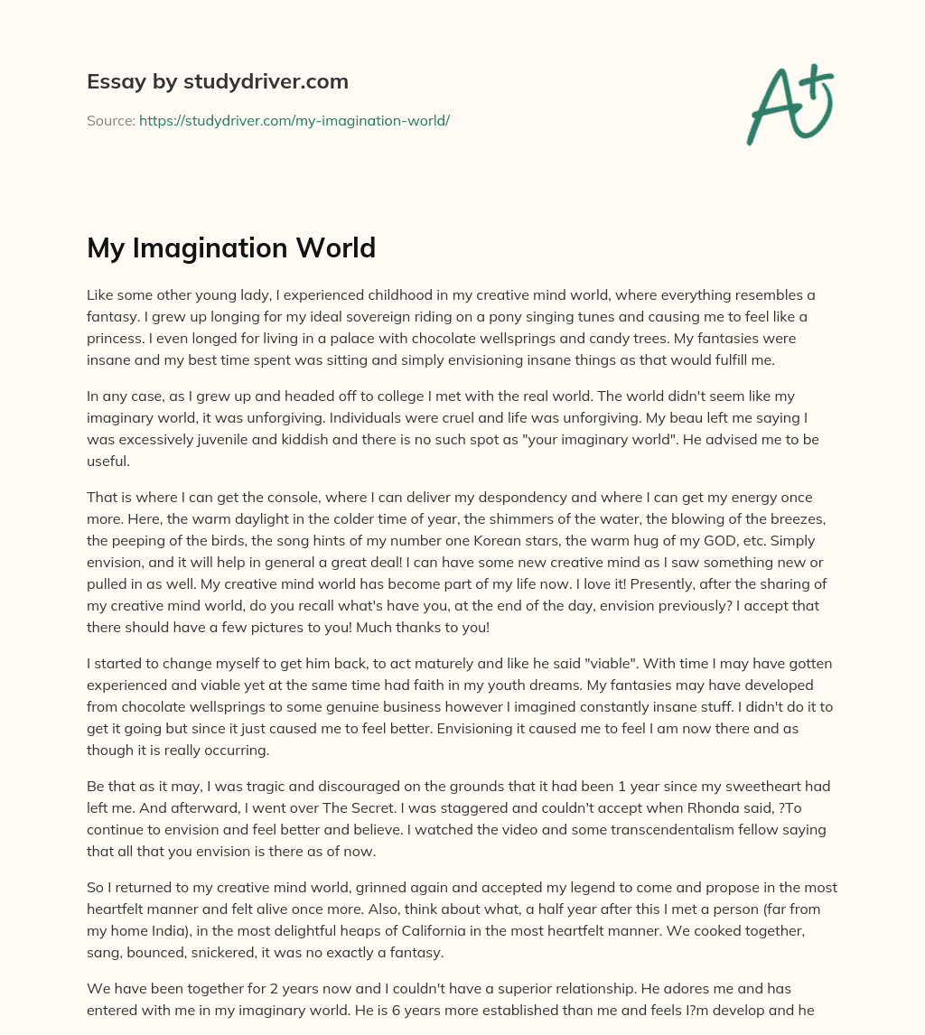 My Imagination World essay