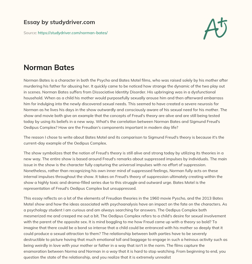 Norman Bates essay